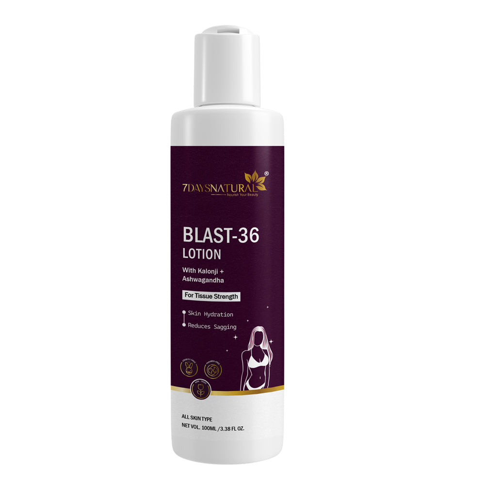 7Days Natural Blast-36 Herbal Body Lotion for Women | Enriched with Ashwagandha, Methi Dana & Kalonji | Paraben-Free & Cruelty-Free (100 gm) image 1