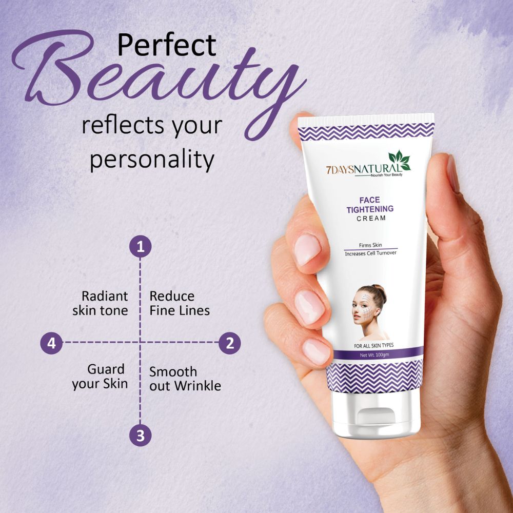 7 Days Natural Anti-Aging Face Tightening Cream for Fine Lines & Wrinkles image 6