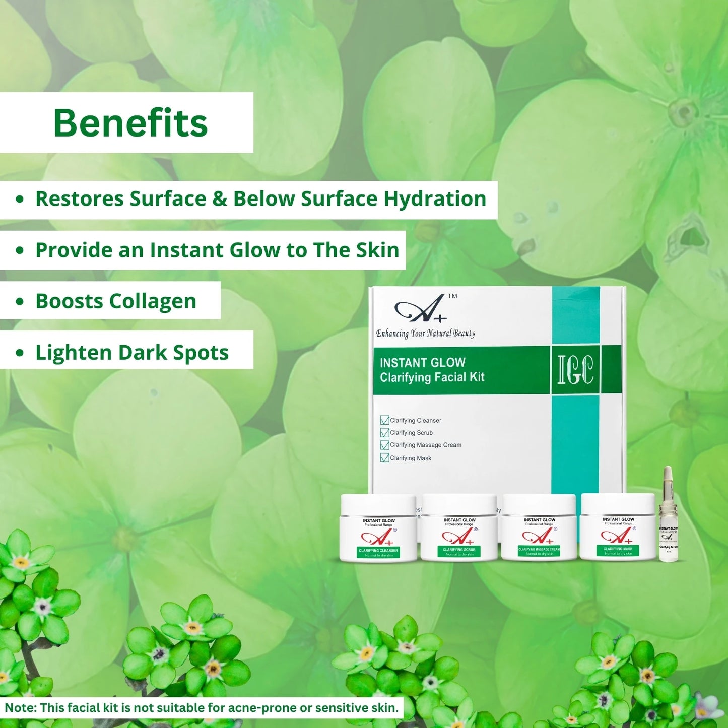 A+ Instant Glow Clarifying Facial Kit image 3