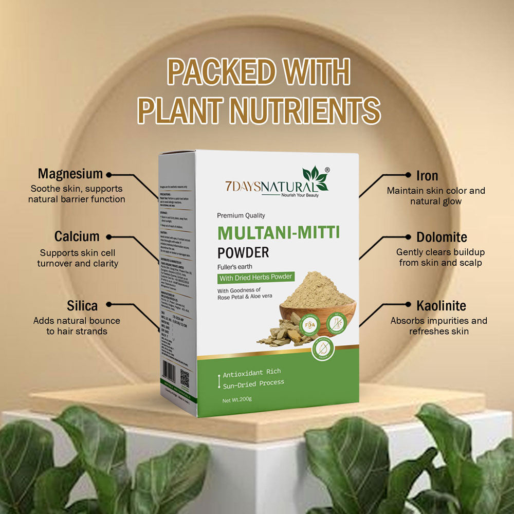 Multani Miti Powder for Face Pack 200gm (Pack of -1) image 6
