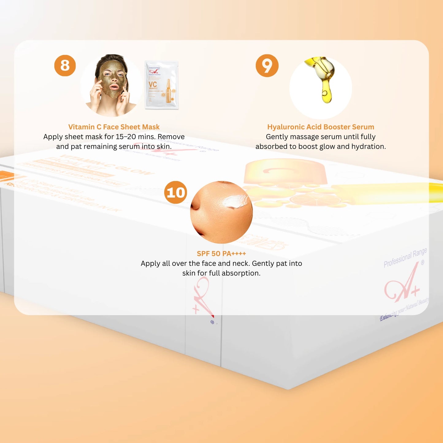 A+ Vitamin C Korean Facial Monodose Kit,10-Steps, 198gm image 6