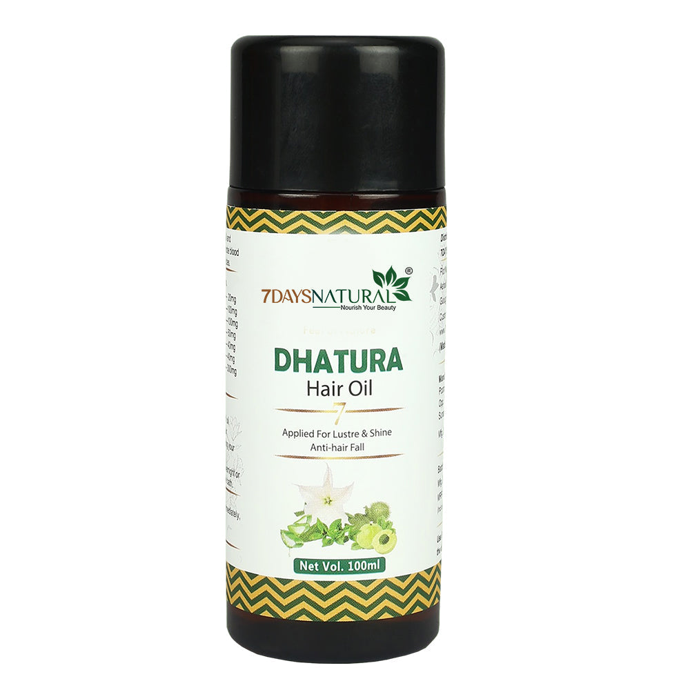 7Days Natural Dhatura Hair oil for hair fall , dandruff control & new hair growth Hair Oil (100 ml) image 0