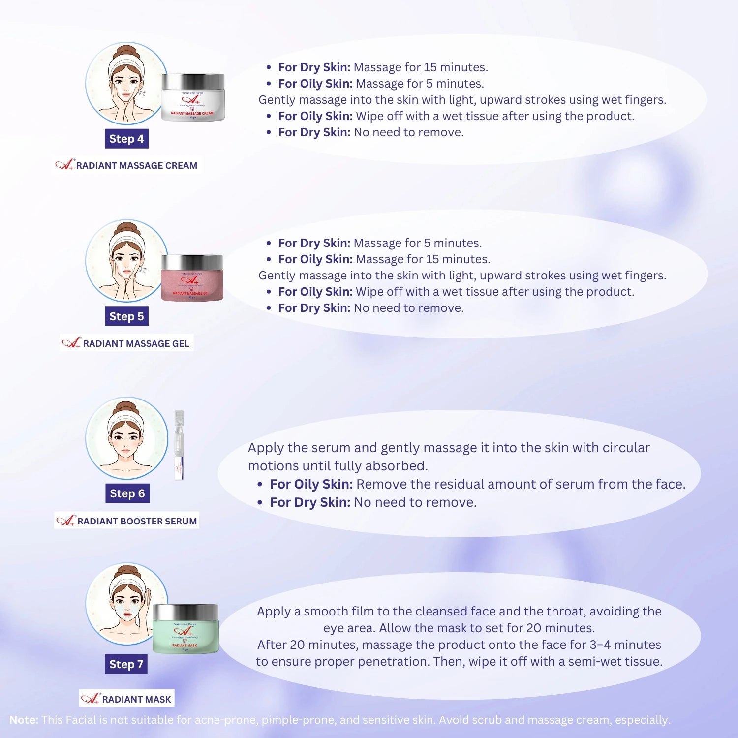 A+ Korean Glass Facial Kit, 7 Steps in 1 Kit, – 300 gm + 20 ml image 6