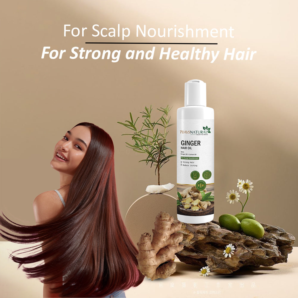 7Days Ginger Hair Oil with Sunflower oil, Sesame Seed oil, Castor Oil & Ginger Oil - 100ml (100 ML) image 2