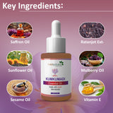 Kumkumadi Essential Oil 30 ml for glowing skin natural way & Diminishes scars, dark circles and dark spots| 7Days Natural image 3