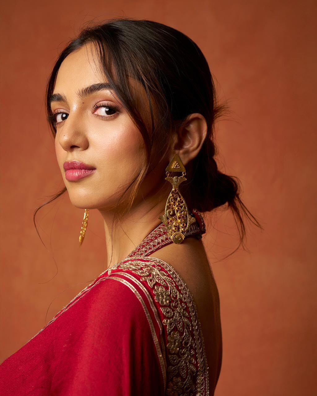 Beautiful Designer Bollywood Saree in Satin Silk