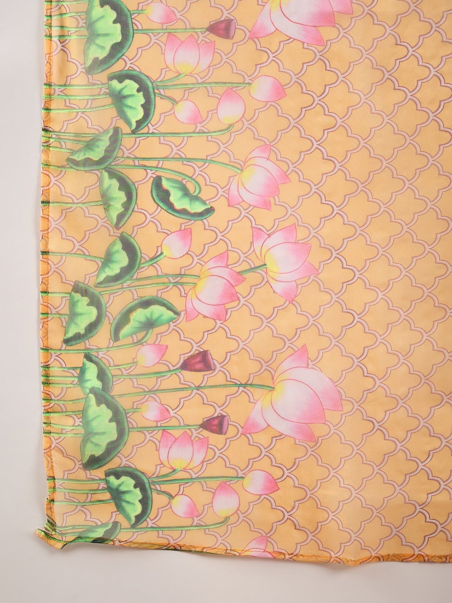 Yellow Pichwai Print Kurta Palazzo With Dupatta - Elganza