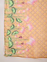 Yellow Pichwai Print Kurta Palazzo With Dupatta - Elganza