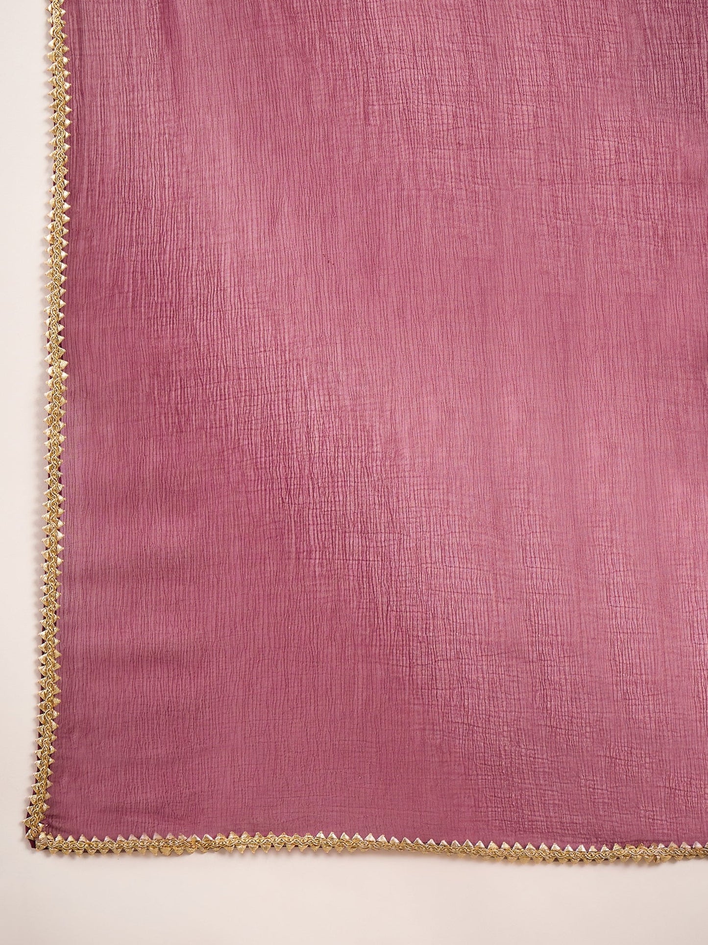 Purple Gold Print Kurta Pant With Dupatta - Elganza