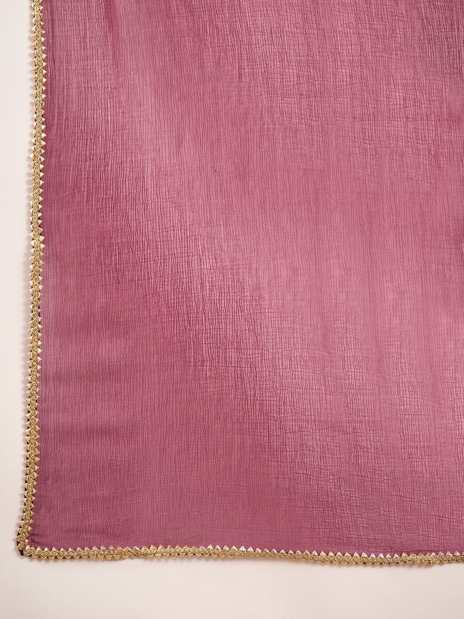 Purple Gold Print Kurta Pant With Dupatta - Elganza