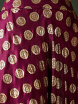 Purple Gold Foil Print Lehenga Choli With Duptta - Elganza