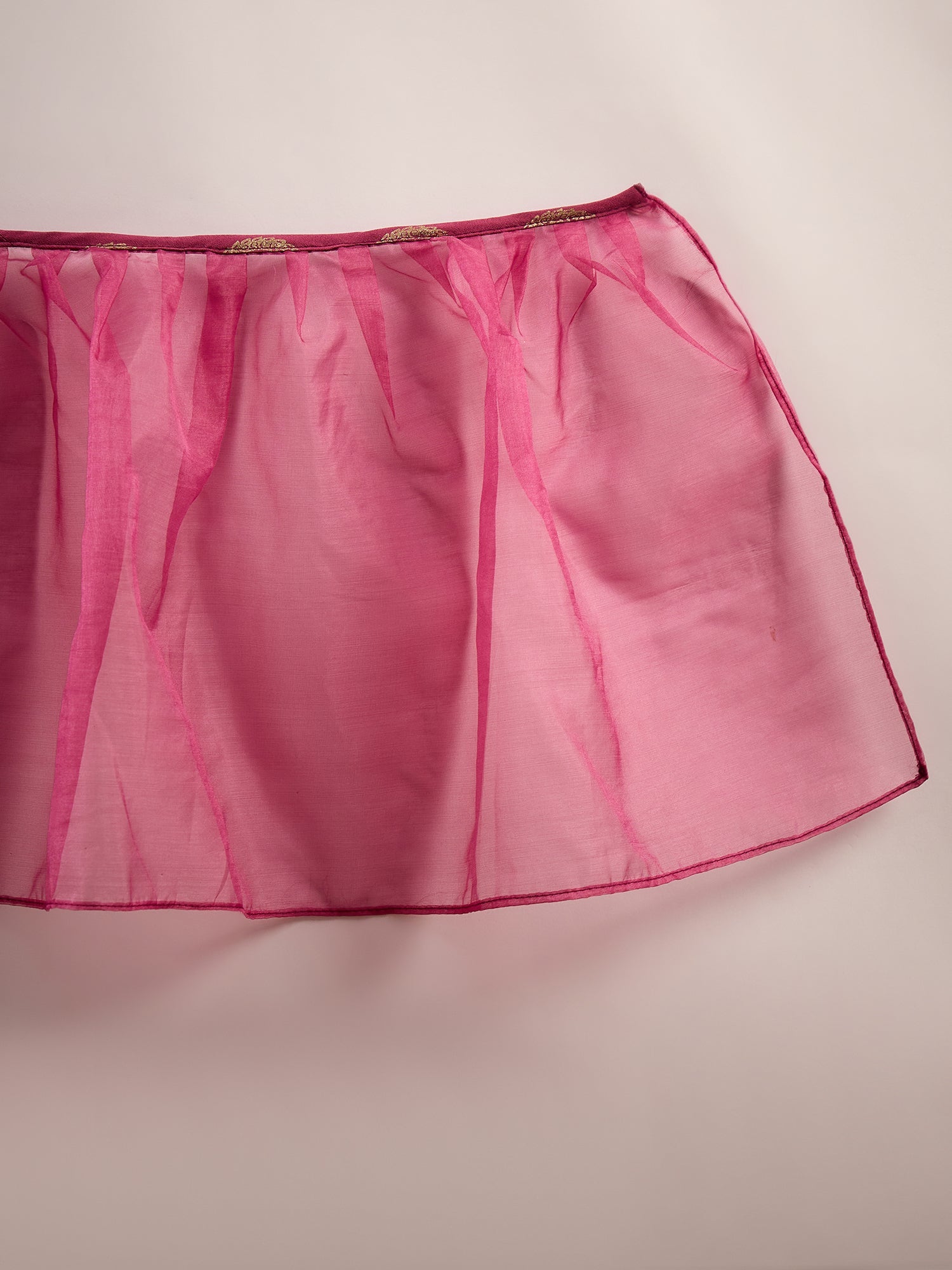 Magenta Foil Print Lehenga Choli With Dupatta - Elganza