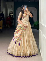 Festive zari weaving lehenga set