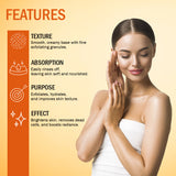7 Days Natural Vitamin C Face Scrub for Tan Removal Repair Damage Caused By Sun Acne And Pimples Free Skin Anti ageing Scrub (100 g) image 6