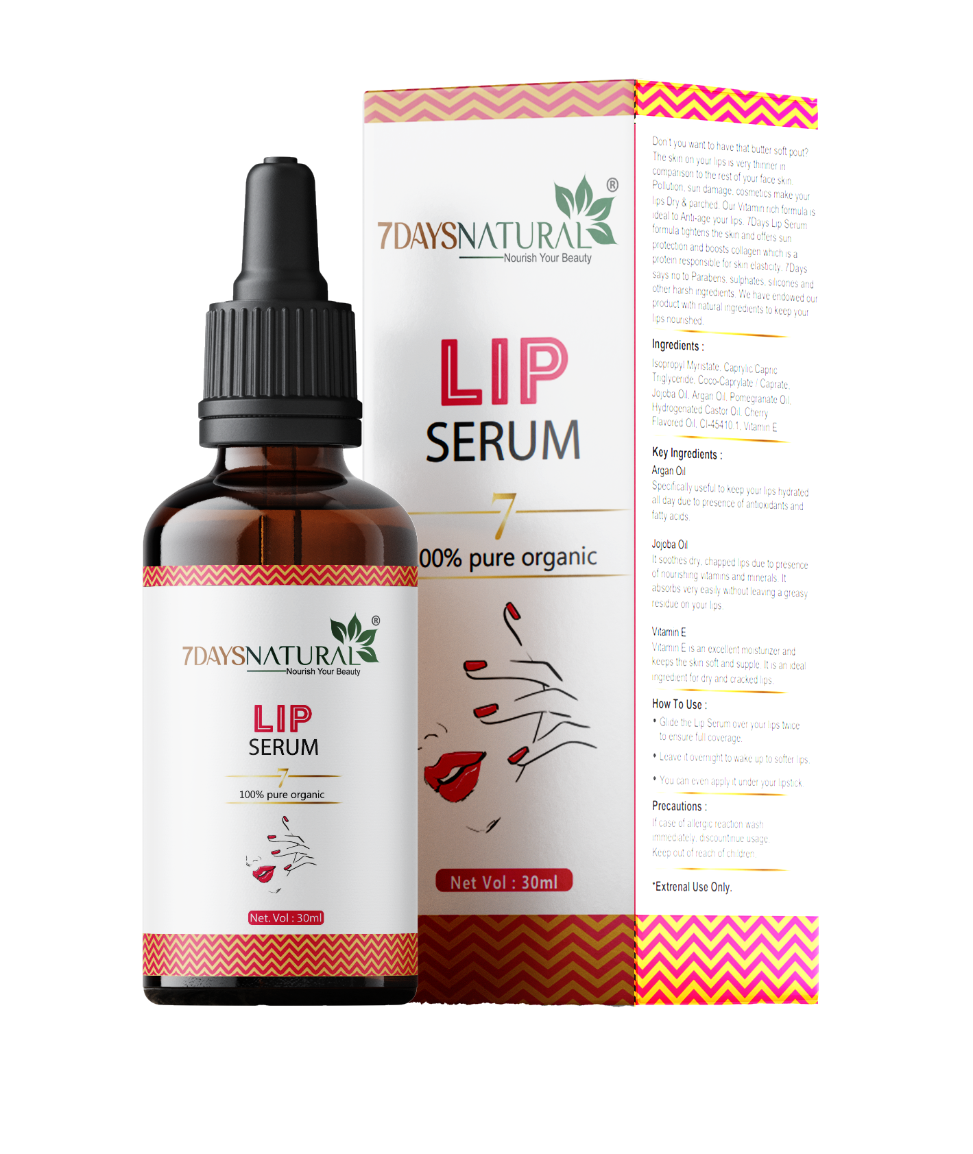 7 Days Natural Lip Serum for Dark Lips | Lightener/Moisturizer For Lip Lightening/Brightening image 7