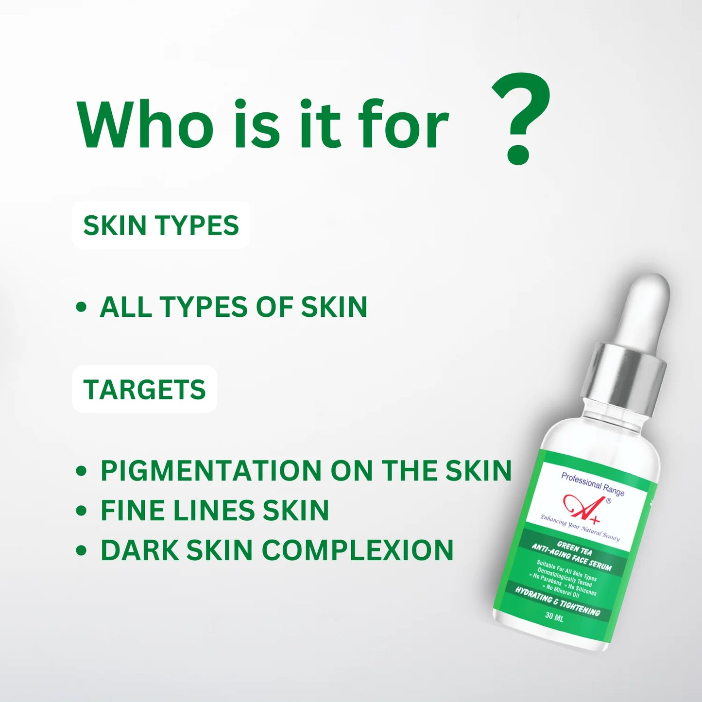 Green Tea Anti-Ageing Face Serum for Women – 30 ml image 5