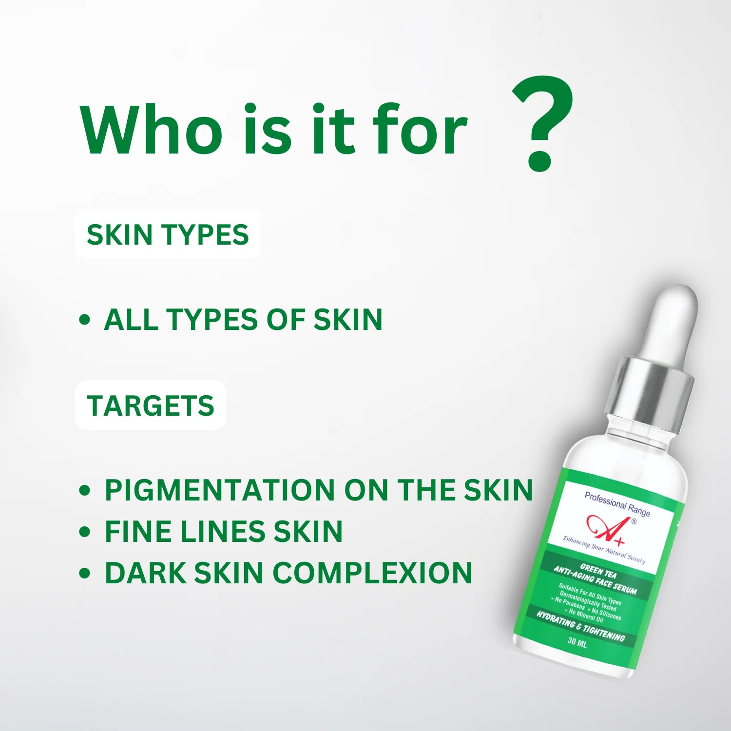 Green Tea Anti-Ageing Face Serum for Women – 30 ml image 5
