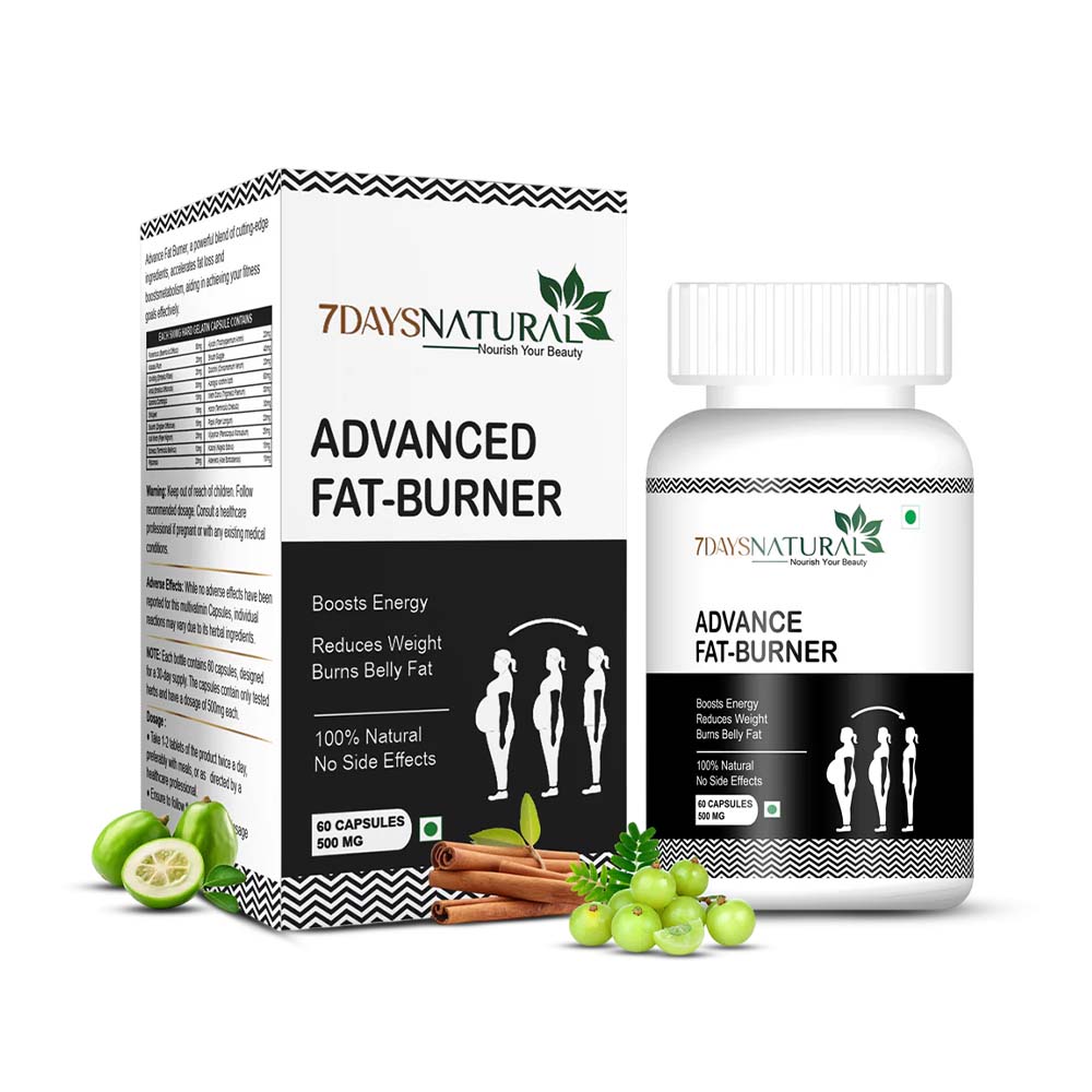 7Days Natural Advanced Fat Burner Capsule | Loose Inches capsule for Men and Women image 0