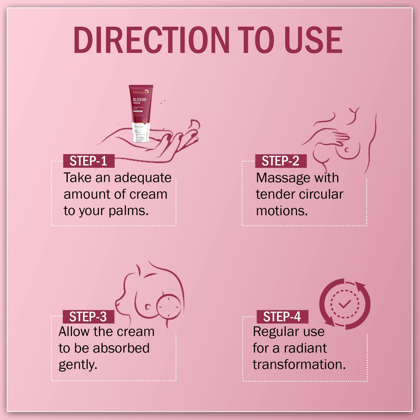 7Days Natural Bloson Cream – your trusted product on the journey to a more beautiful and confident you- 50 ml image 2