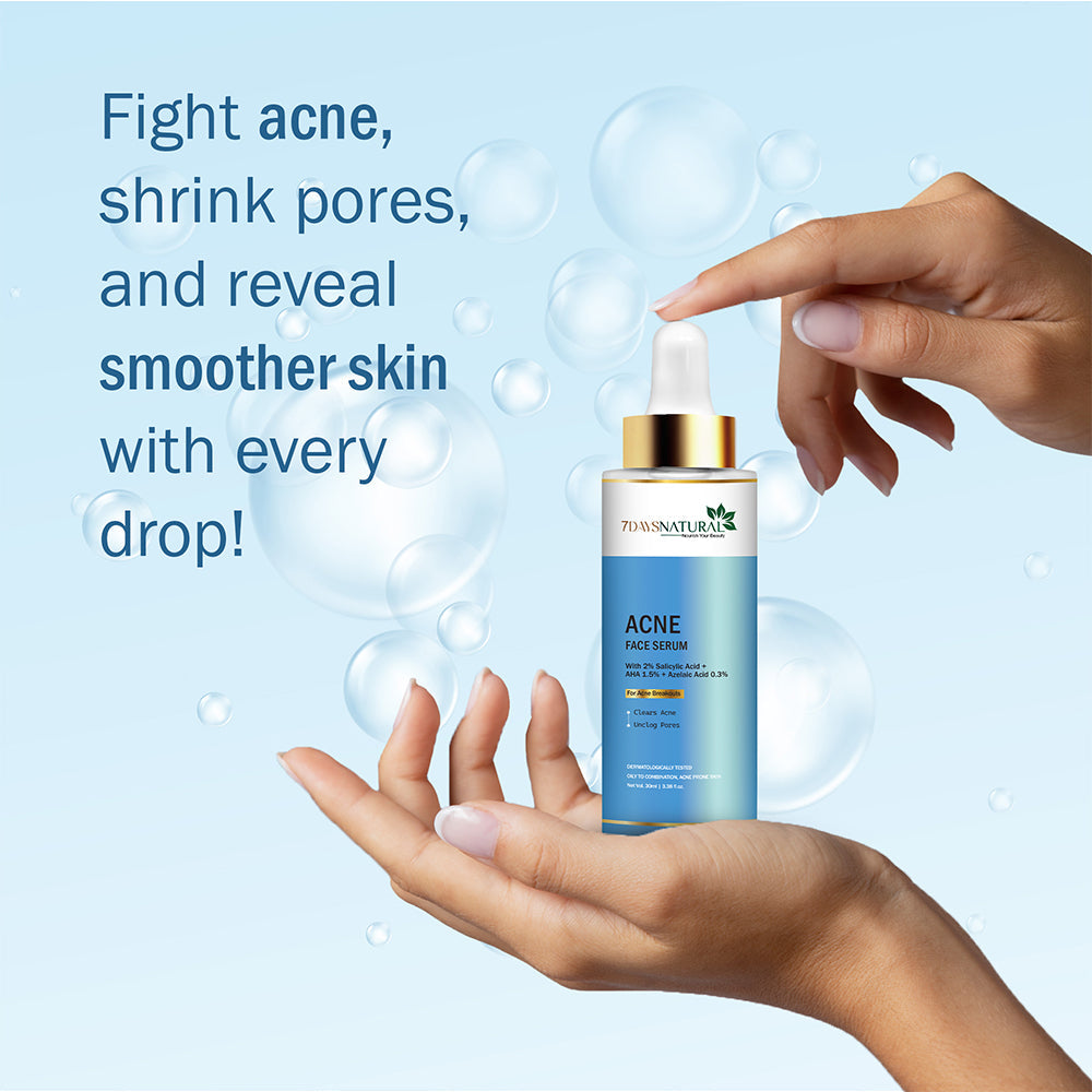 7 DAYS NATURAL Acne Face Serum For Women & Men For Acne Breakouts - 30ML image 1