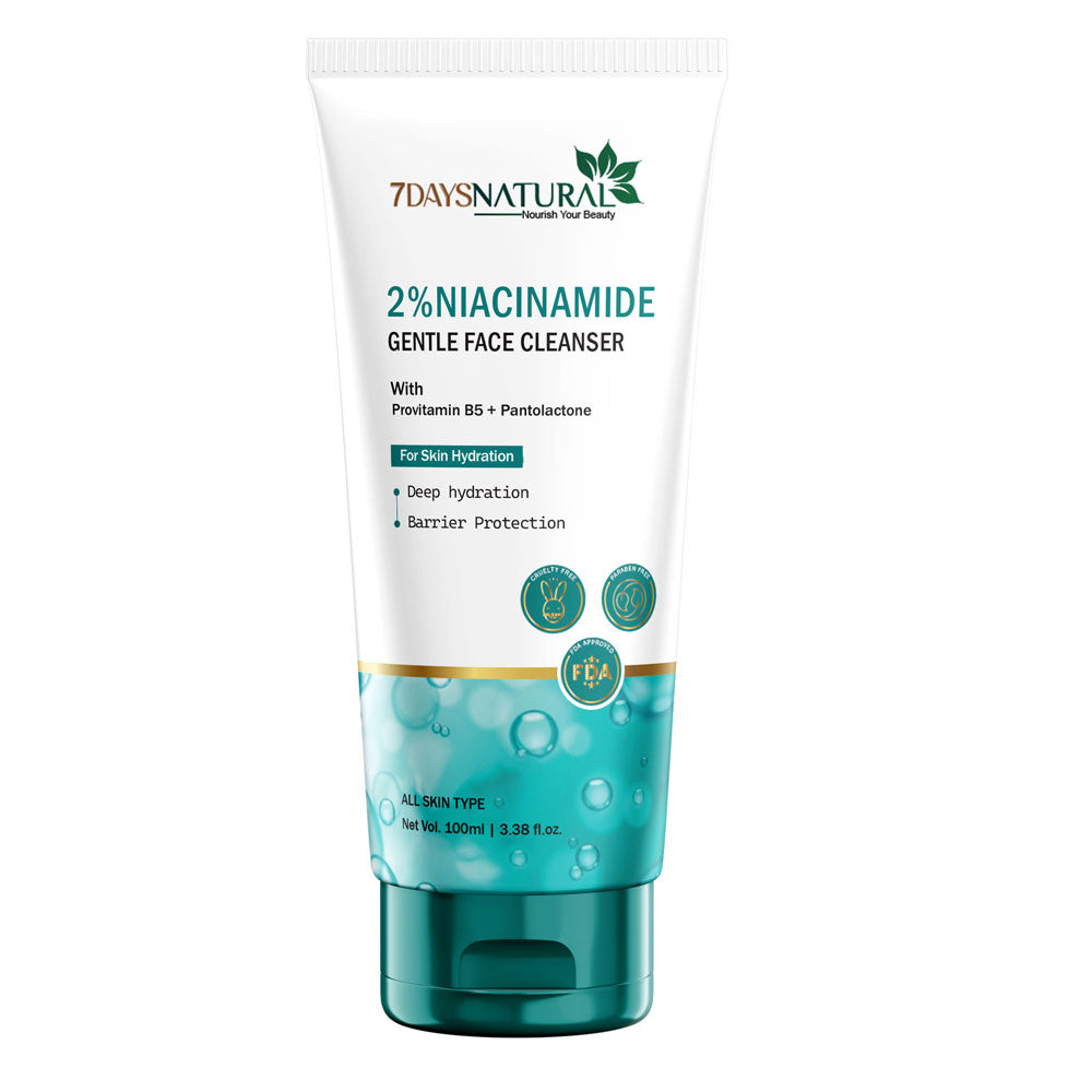7DAYS NATURAL 2% Niacinamide Gentle Face Cleanser For Women & Men Skin - 100ML image 1