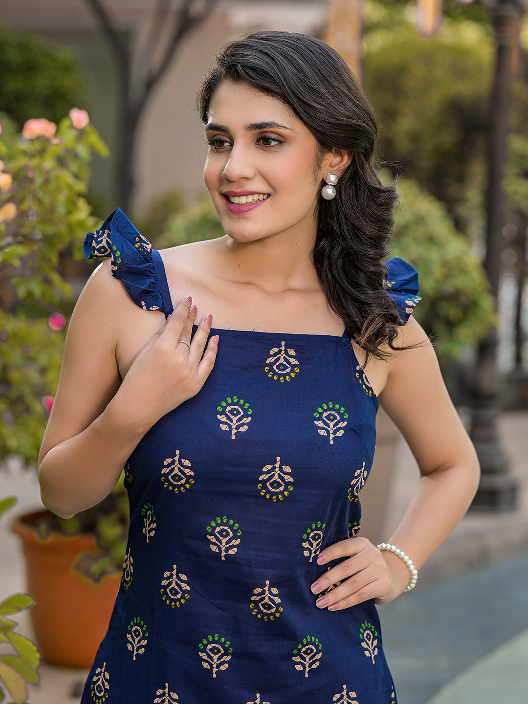 Indigo Kurta Pant Set - Elganza