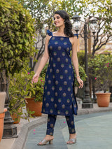 Indigo Kurta Pant Set - Elganza
