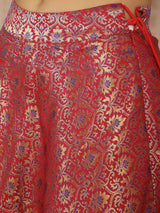 Red Banarasi Jacquard Lehenga Choli - Elganza