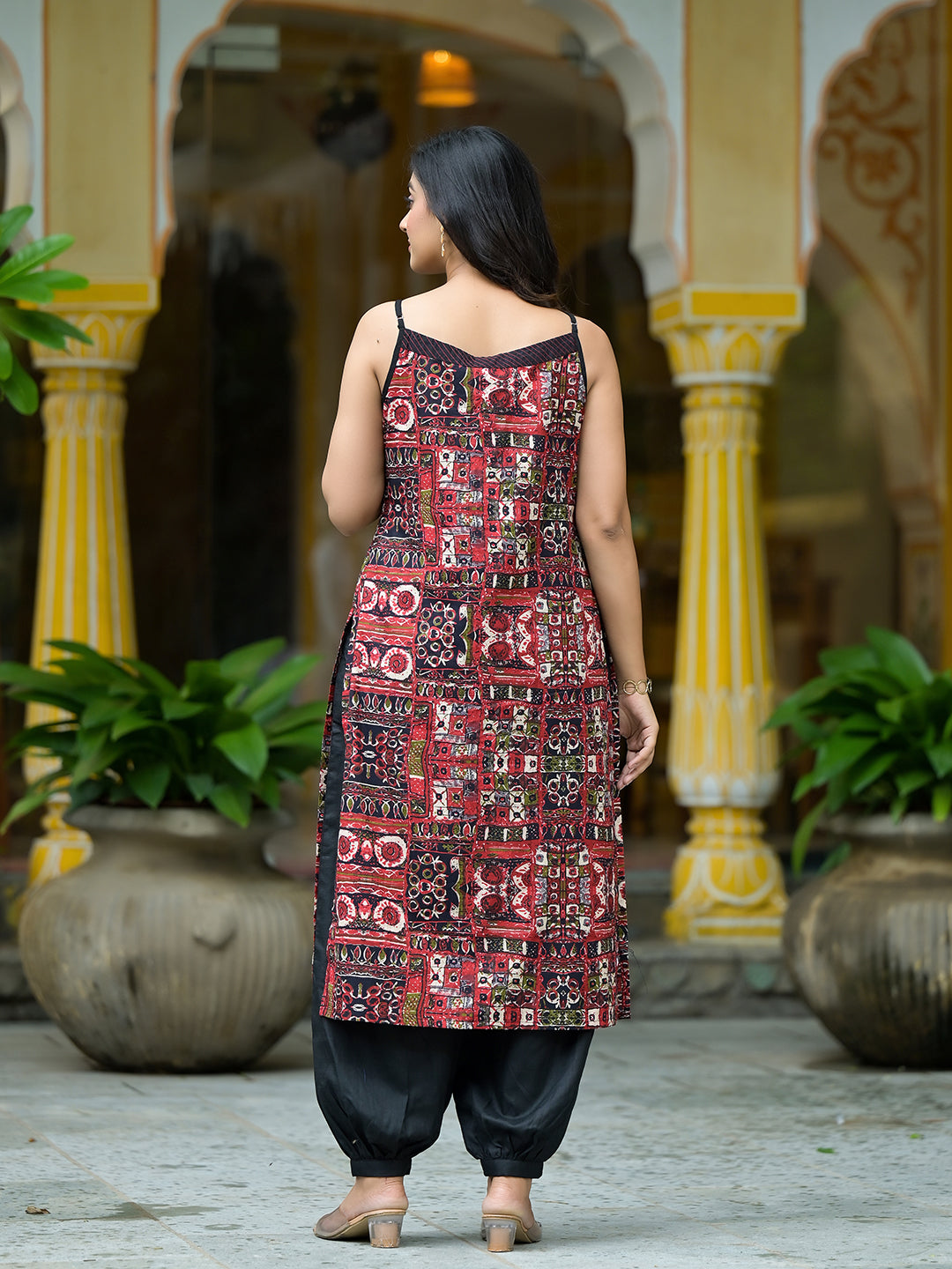 Black Kutch print Kurta - Elganza