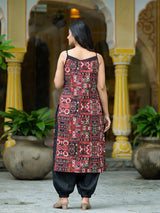 Black Kutch print Kurta - Elganza