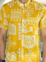 Yellow Tribal Print Shirt - Elganza