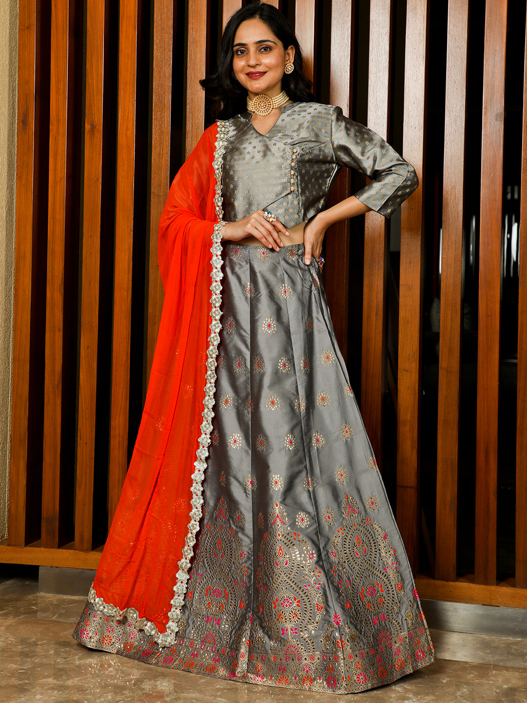 White Block Print Co-Ord Set - Elganza
