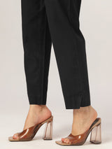 Women's Black Cotton Solid A-line Co-ord Set