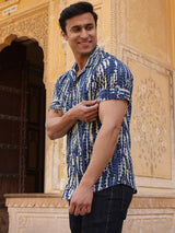 Blue Camouflage Shirt - Elganza