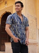 Blue Camouflage Shirt - Elganza