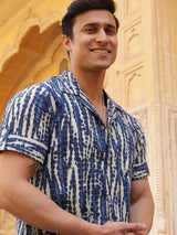 Blue Camouflage Shirt - Elganza