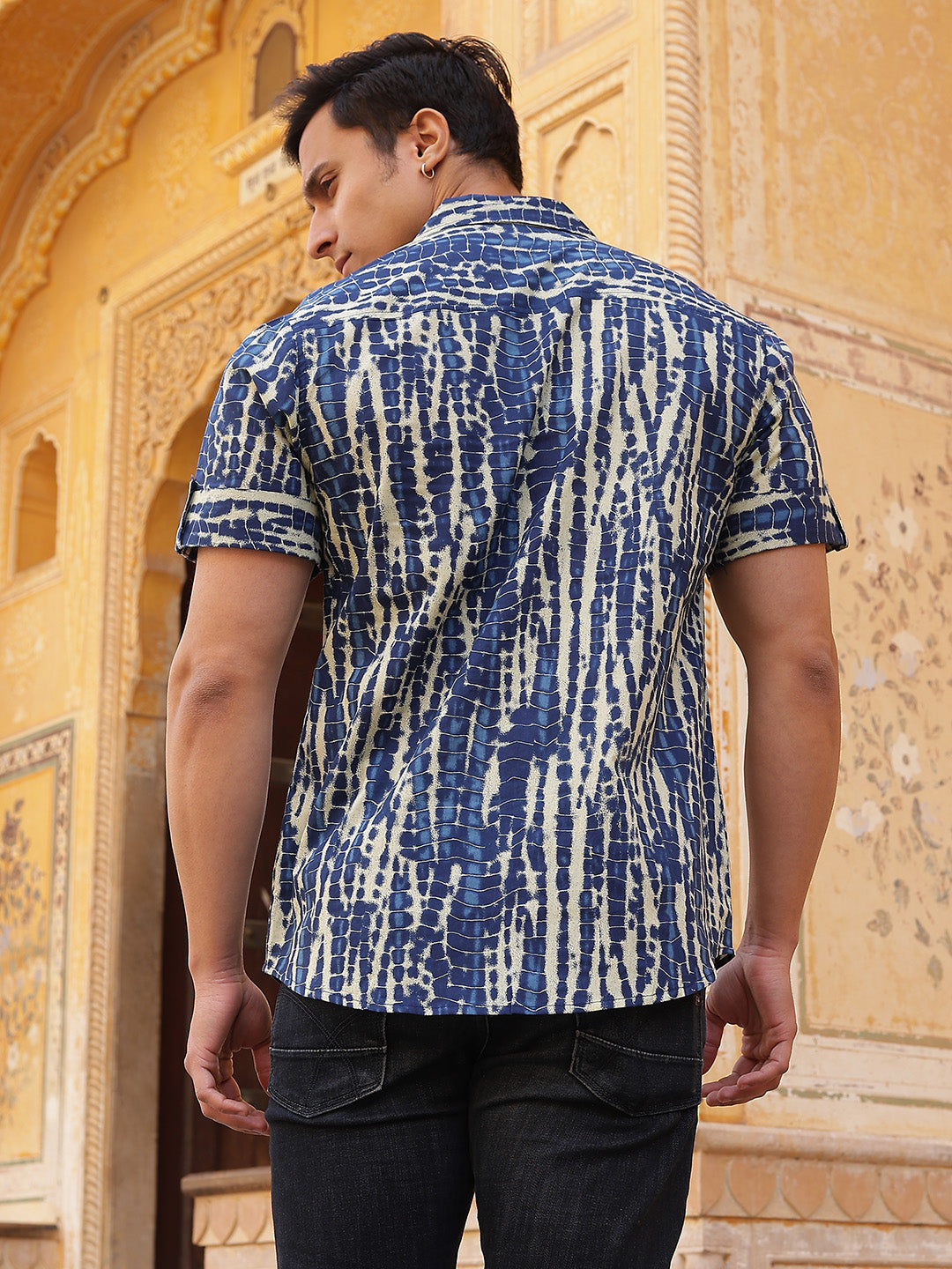 Blue Camouflage Shirt - Elganza