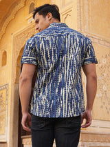 Blue Camouflage Shirt - Elganza