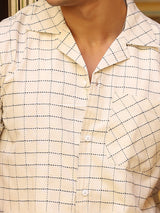 White Gingham Check Shirt
