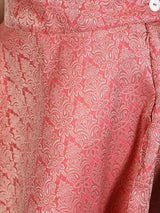 Peach Brocade Lehenga Choli With Dupatta & Potli Bag