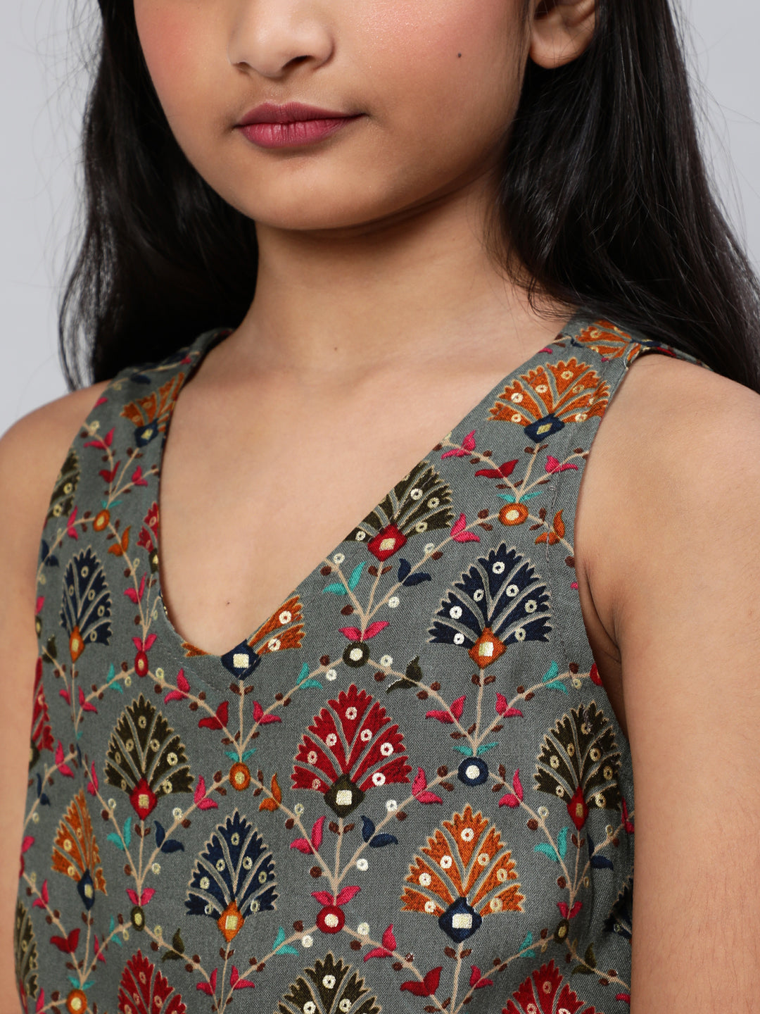 Grey Printed Jumpsuit