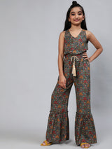 Grey Printed Jumpsuit