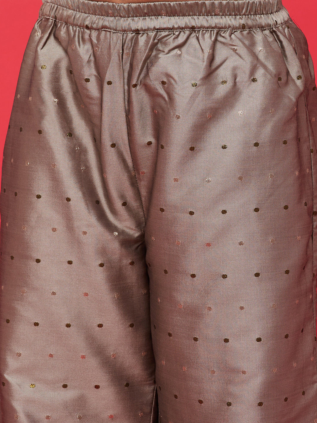 Grey Gold Butti Kurta With Palazzo - Elganza