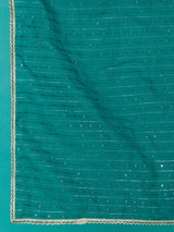 Green Sequin Kurta Sharara With Dupatta