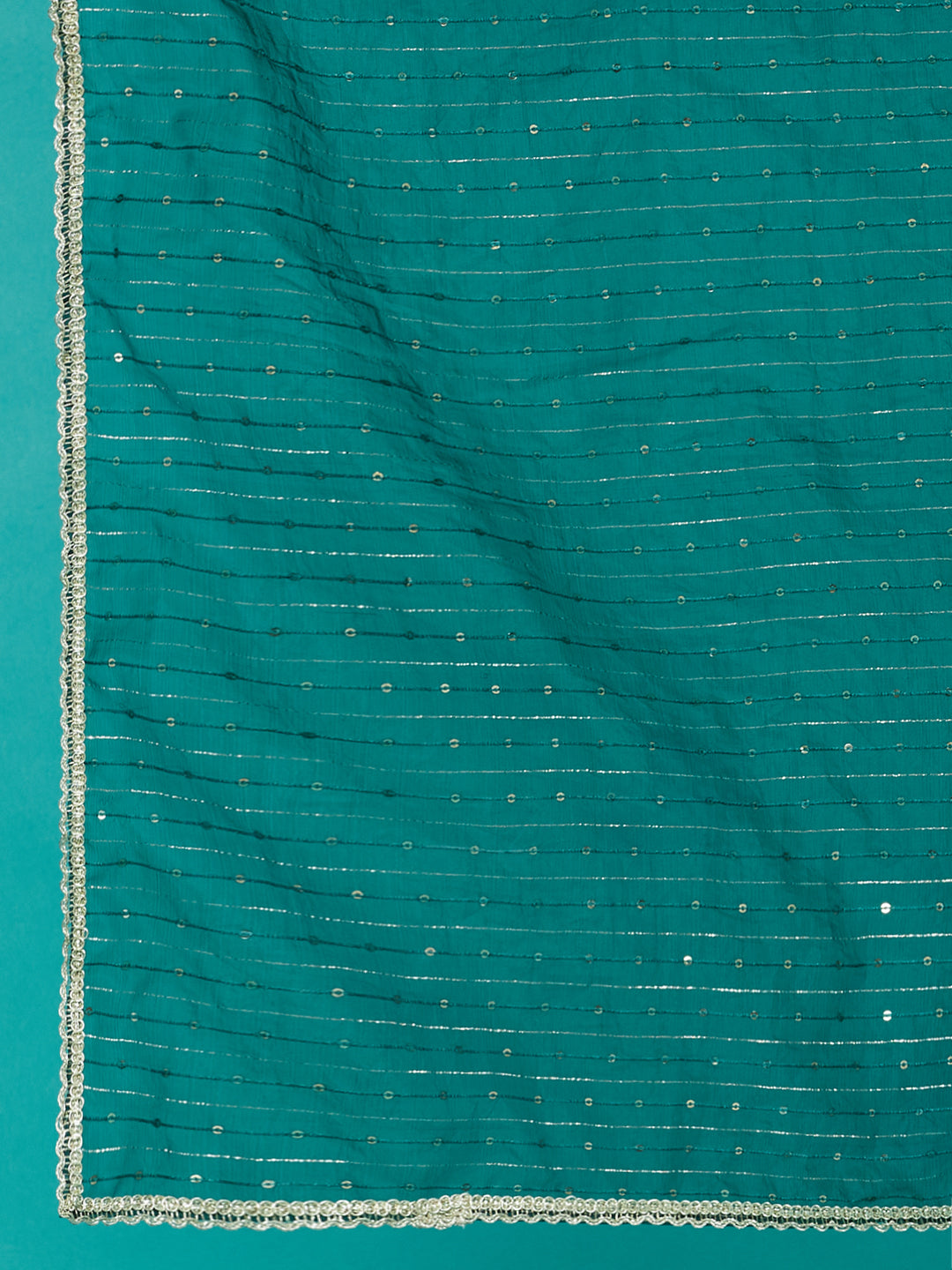 Green Sequin Kurta Sharara With Dupatta