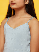 Grey Chinnon Schiffli Work Top