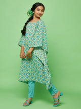 Blue Floral Print Night Suit