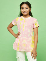 Pink & Yellow Tie & Dye Top