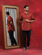 Red Floral Print Shirt