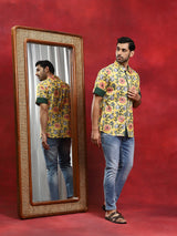 Yellow Floral Print Shirt
